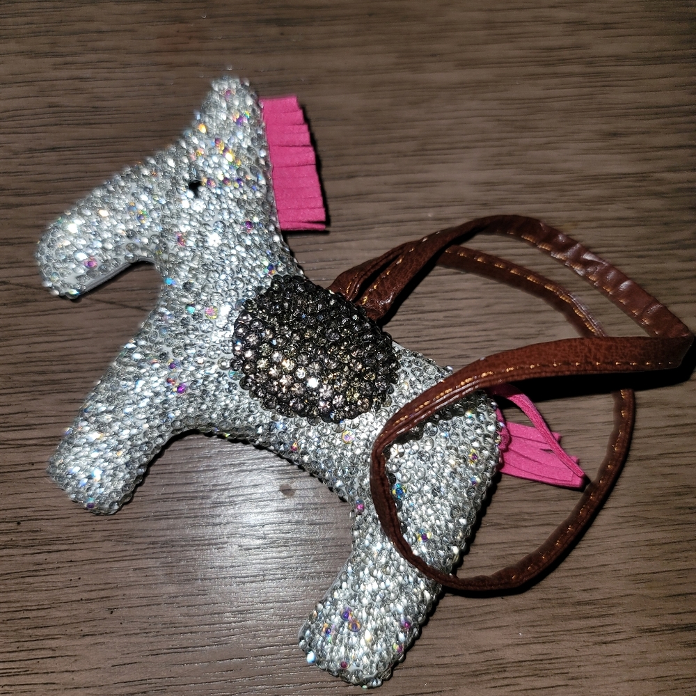 Rhinestone Pony Bag Charm
